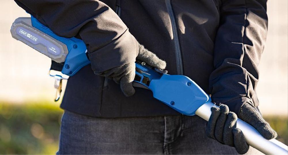 Das Bild zeigt das Akku-Multifunktionsgerät in einer Detailaufnahme.