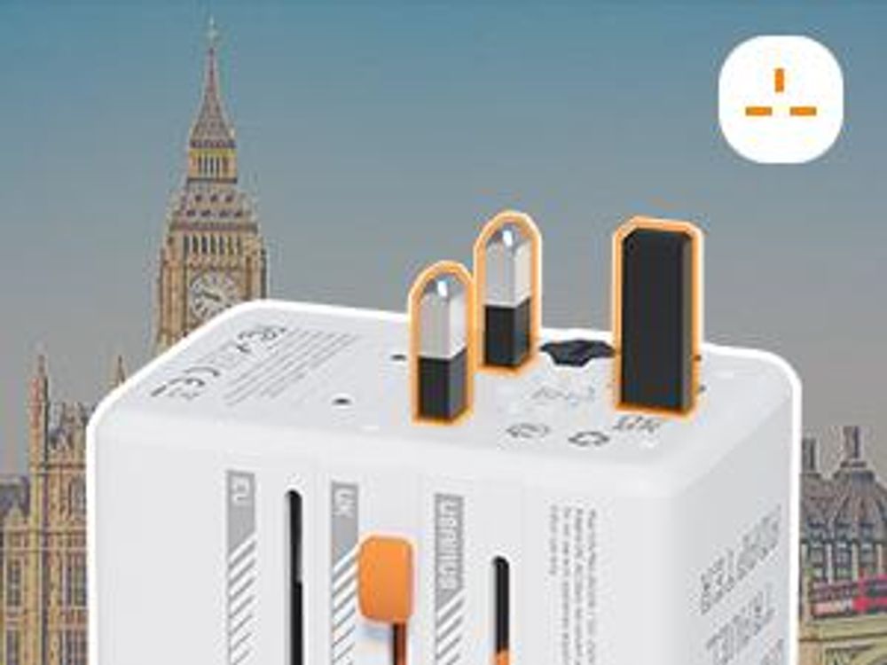 TESSAN Reiseadapter Weltweit Universal Reisestecker mit 1 USB C und 2 USB A Internationaler Steckdosenadapter