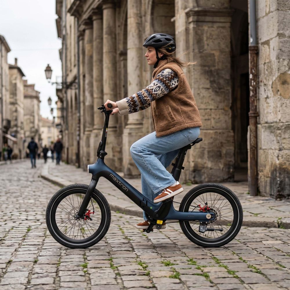 Maxtron Smart 30 Elektrofahrrad klappbar, 20 Zoll, 36V 9,6Ah Samsung Akku, Riemenantrieb, 250W, bis zu 60km, Bluetooth Display, IPX5, 25 km/h, Unisex
