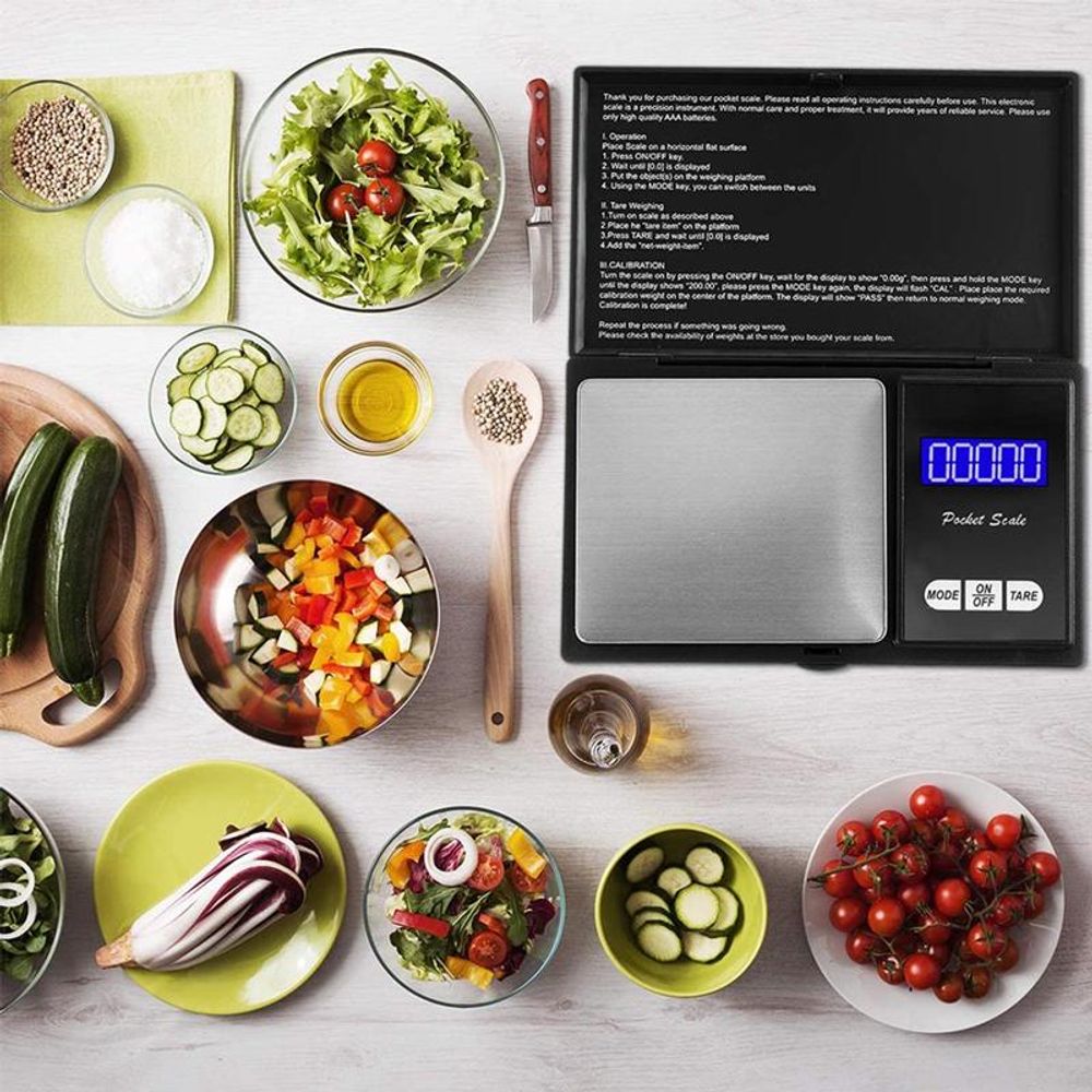 Taschenwaage 200g/0,01g Feinwaage Digitalwaage mit LCD Anzeige Goldwaage Münzwaage Grammwaage Tara Funktion 7 Einheiten Retoo