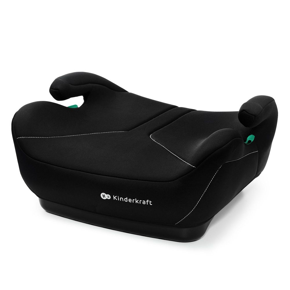 Kinderkraft I-BOOST 2 i-Size Autositz 125–150 cm, R129, 1,2 kg, ultraleicht, mit Armlehnen & abnehmbarem Bezug, Schwarz