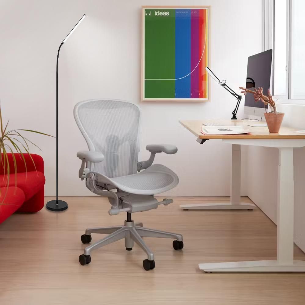 MasterLED Stehleuchte – Höhe 170 cm – 2700–6500K 3CCT – 8W – schwarz – Flexarm – leselampe stehlampe – stehlampe arbeitszimmer – Messo