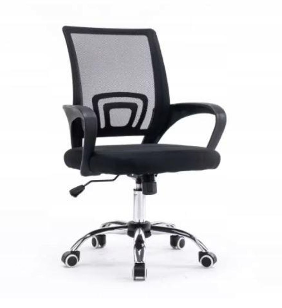 CHAISE DE BUREAU ROTATIVE AVA, MAILLE NOIRE, CONFORTABLE, ERGONOMIQUE