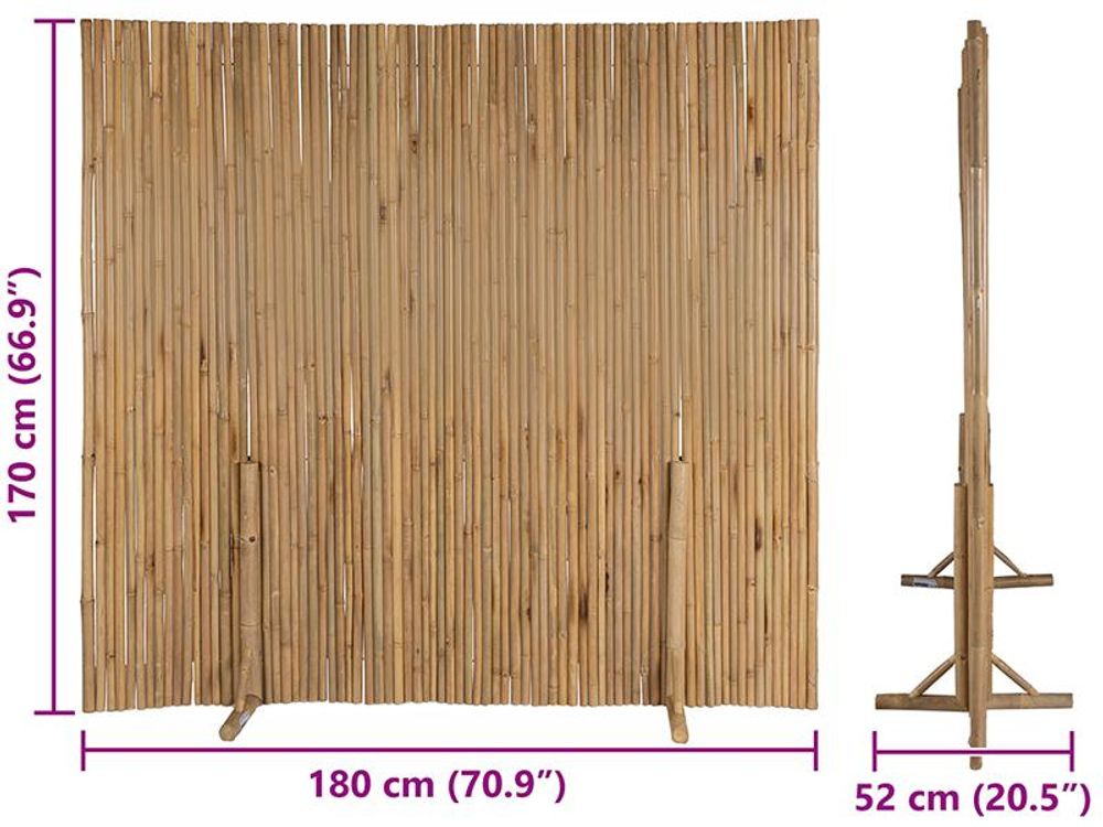 vidaXL Recinzione in bambù 180×170 cm