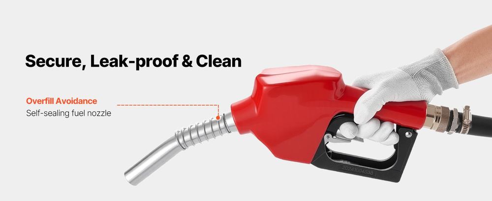 VEVOR Kraftstoffkanister, 15 Gallonen, tragbarer Kraftstofftank mit Schwerkraft- und Handpumpenmodi, Kraftstofftankbehälter mit Rädern, 10 Fuß Lieferhose und Handpumpe, Benzinkanister für Motorboote, ATVs, Benzin und Diesel, 10 GPM