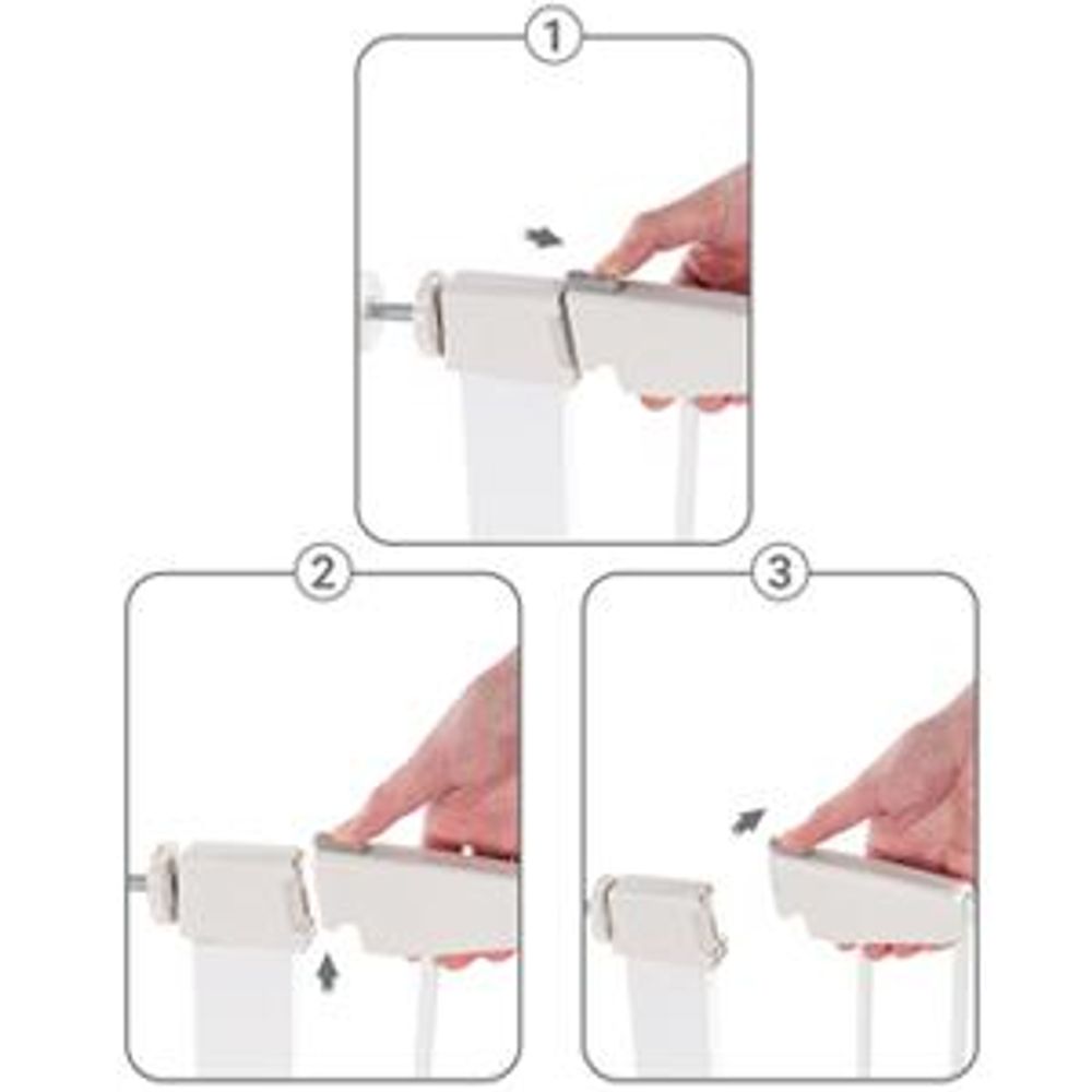 Kidimax® Treppenschutzgitter Erweiterung (Verlängerung) 12 cm, steckbarer Gitter Aufsatz für Treppenschutz, weiß