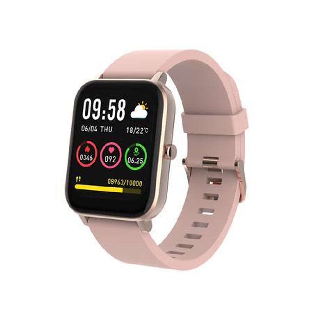 Smartwatch, Zegarek Smart dla Kobiet, 1,7" 240x280 px, Fitness Tracker, Wodoodporny IP68, Pulsometr, Krokomierz, Różowe Złoto