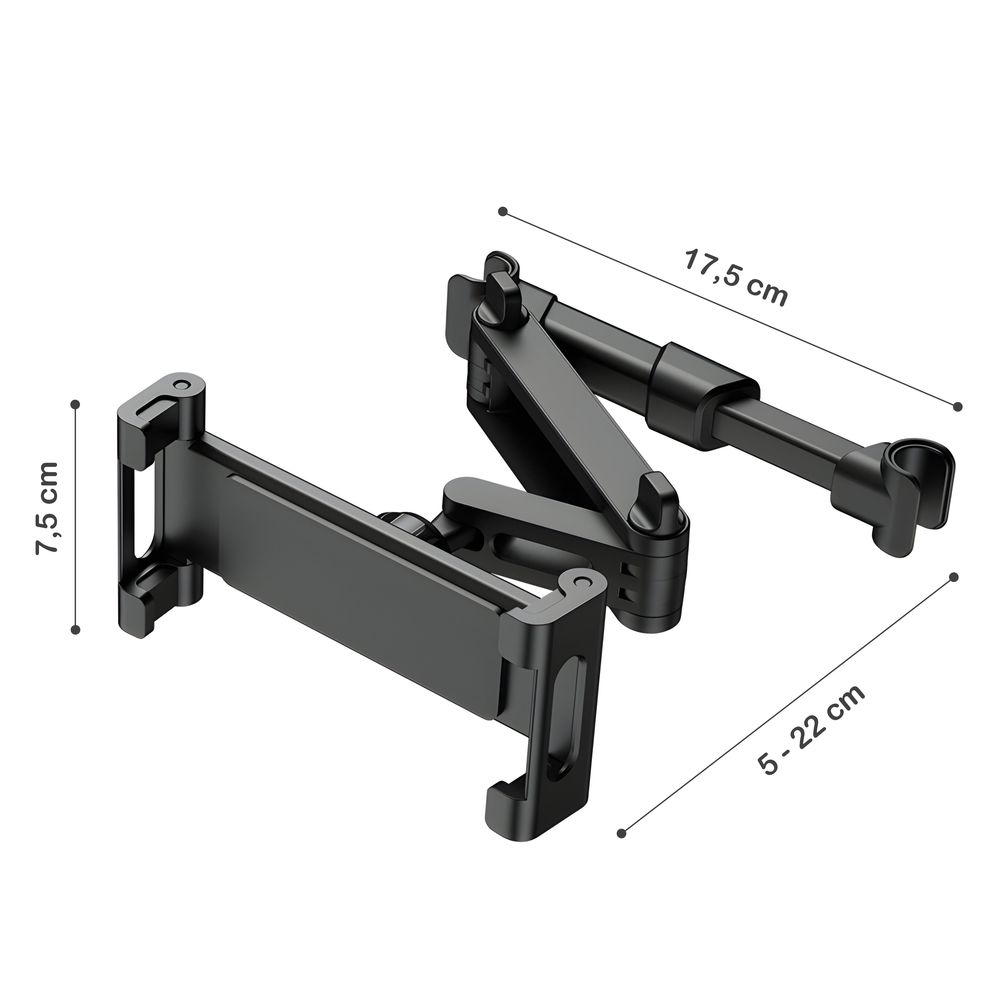 360 Grad KFZ Kopfstützen Tablet Halterung Halterung kompatibel mit Switch, iPad, Galaxy Tab, Smartphone, Universal Halter von 14-25 cm Breite Retoo