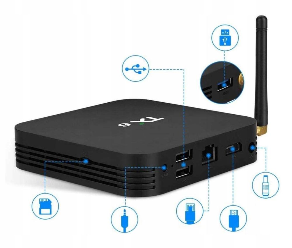 TV Box MediaPlayer 4/32 GB Fernbedienung HD Streaming Smart Media Player 1080P HDR Chromecast Smart TV Box Android WIFI Quad Core Retoo