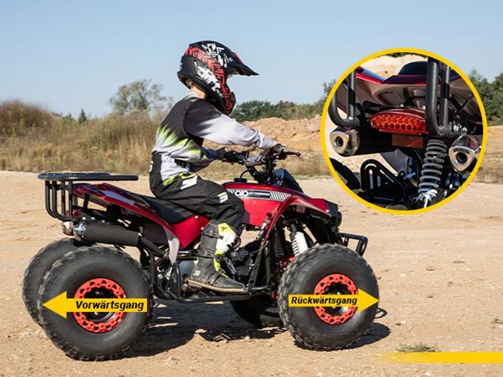 Actionbikes Motors Benzin Jugendquad S-10 | 125 ccm - Offroad Quad - ATV - Jugend Fahrzeug - Midi Quad - Pitbike - Pocketquad (lackiert Camouflage)