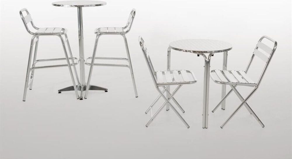 Bolero Runder Bistrotisch Edelstahl 3 Beine 60Cm