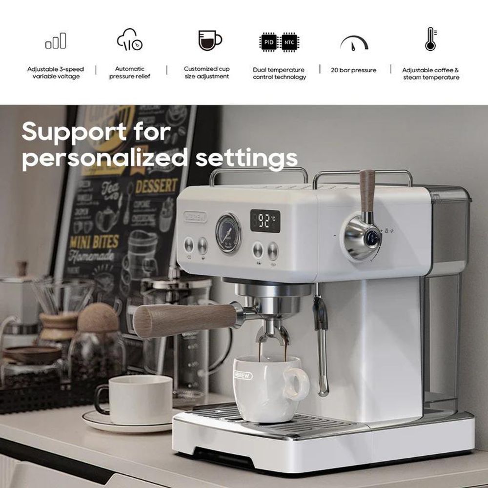 HiBREW H10 Plus Espressomaschine mit PID, 20 Bar & Kaltbrüh-Funktion