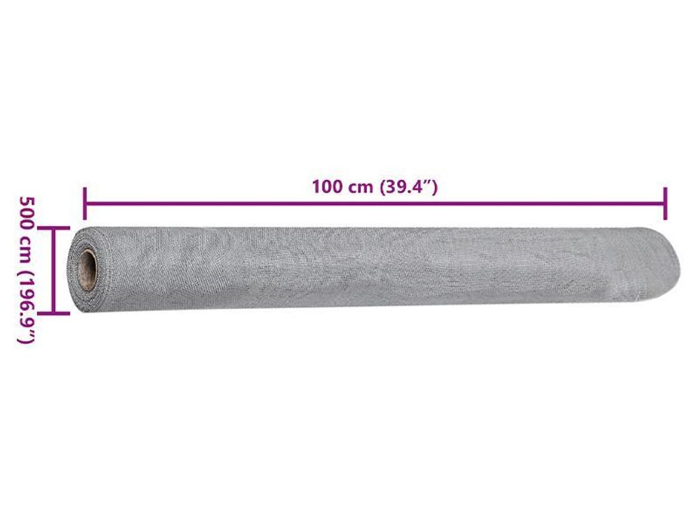 vidaXL Moustiquaire aluminium 100x500 cm argenté