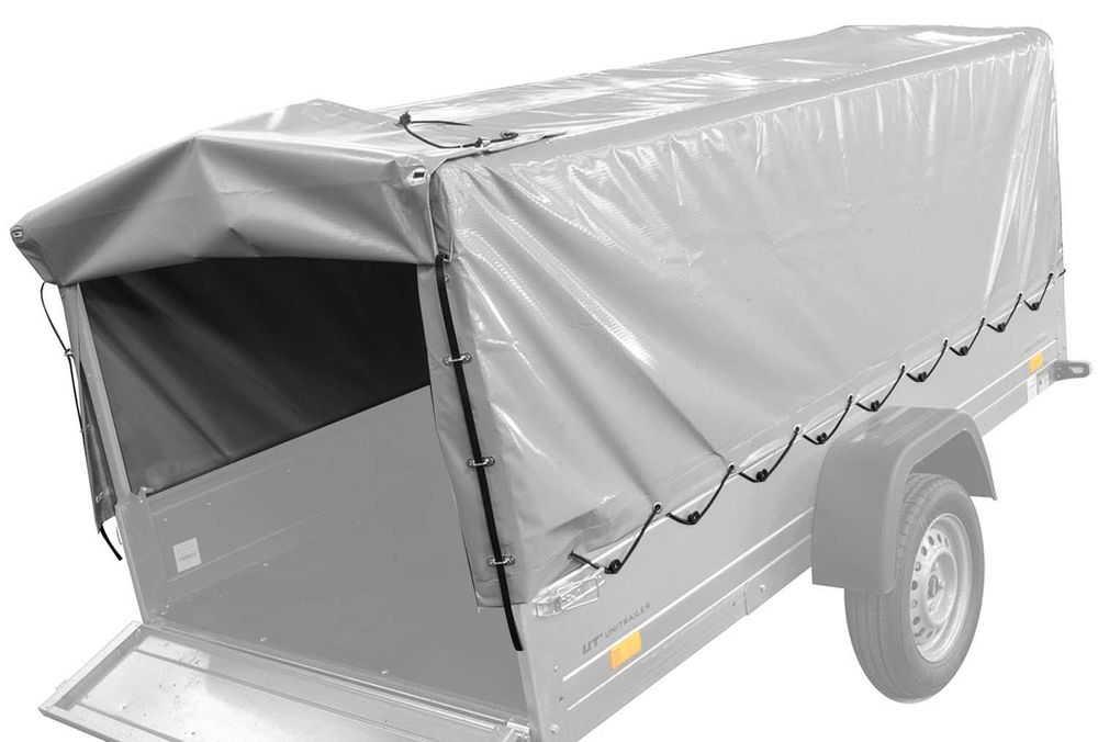 UNITRAILER Anhängerplane 264x125 cm Grau Hochplane 80 cm