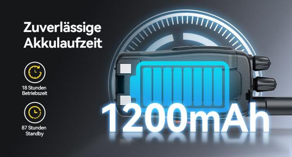Retevis H777D Funkgeräte mit 6-Wege-Ladegerät, LCD-Bildschirm, Typ-C-Ladeanschluss, 1200 mAh, VOX, Tragbares Walkie Talkie für Geschäfte, Sicherheit