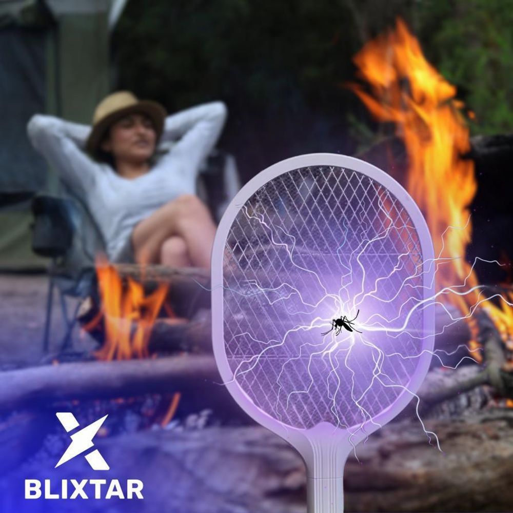 Elektrische 2in1 Insektizide Moskito Fliegenfalle LED Licht Fliegenklatsche Mücken Insektenvernichter BLIXTAR