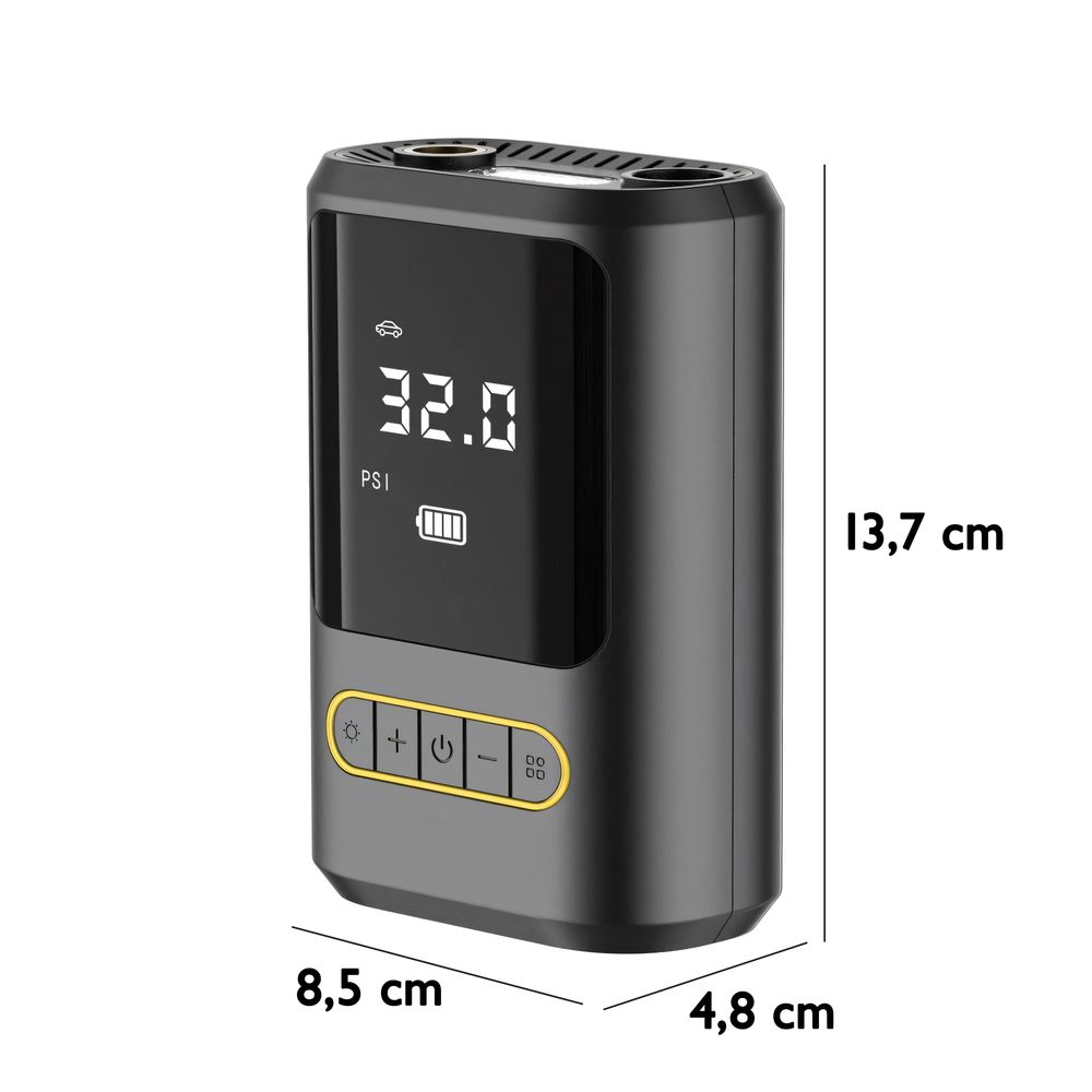 Elektrische Luftpumpe mit 4000mAh Akku und LED Licht, Elektrischer Luftkompressor für Auto, Fahrrad, Ball, USB LCD Display, max 150 PSI, USB-C Retoo