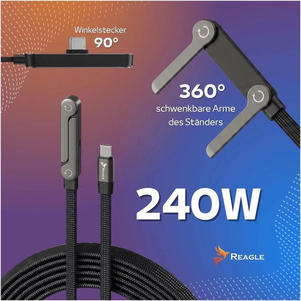 Reagle RUC150POD – wichtigste Merkmale des USB-C-Kabels mit Smartphone-Ständer