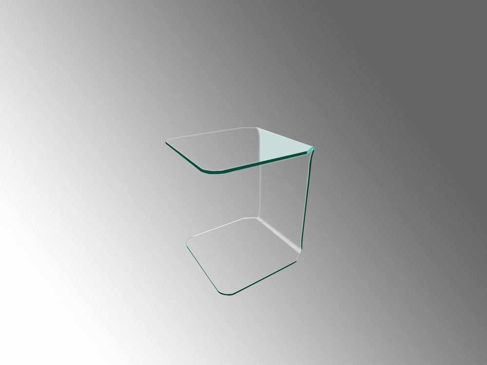 freiraum Beistelltisch 7/147 – Glas-Beistelltisch mit klarem Design