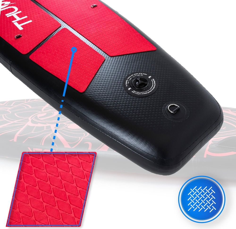 THUNDER Moth Stand Up Paddle Board 320x75x15 cm Rot Shwarz bis 150 kg
