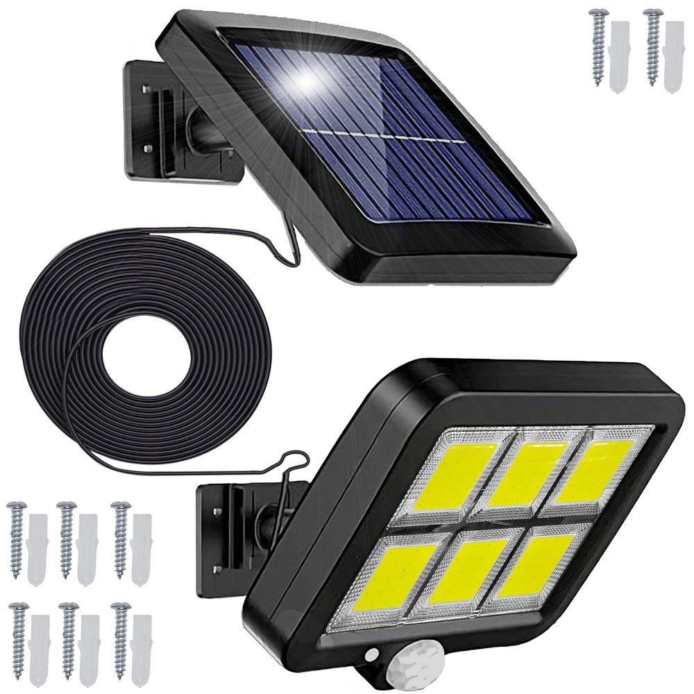 Solarlampen für Außen mit Bewegungsmelder 120 LED Solarleuchten Strahler Außen 120° IP44 Wasserdichte Superhelle Solar Wandleuchte Aussenleuchte Retoo