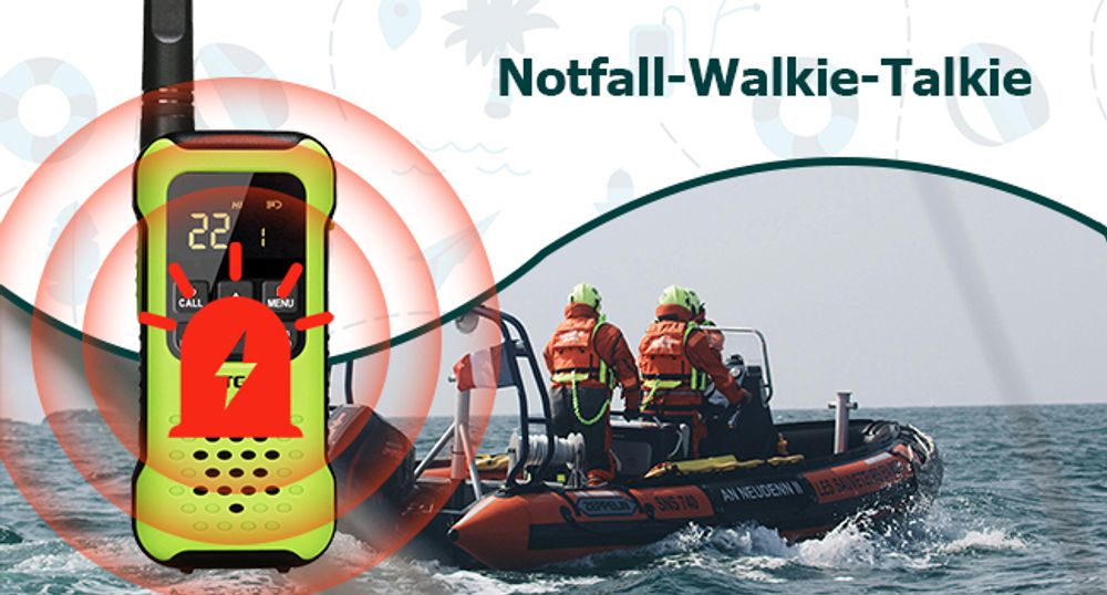 Retevis RT649P Walkie Talkie, Schweben Wasserdichter IP67 Funkgerät, PMR 446 Lizenzfrei, 16 Kanäle,SOS-Alarm,LED-Fackel, Walkie Talkie mit Akku für Erwachsene Skifahren Surfen (2er)