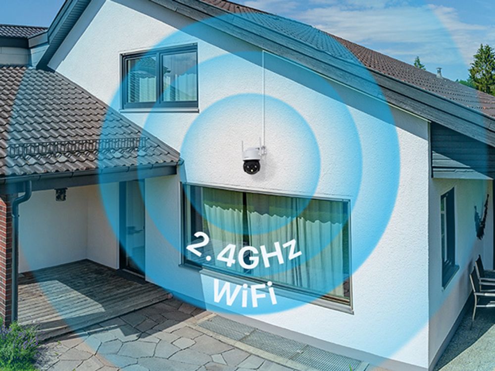 ZOSI WIFI 1080P IP NETZWERK CAMERA WLAN Überwachungskamera Aussen Plug-in Strom, 360° Pan Tilt 2MP WLAN Domekamera, AI Personen- und Fahrzeugerkennung