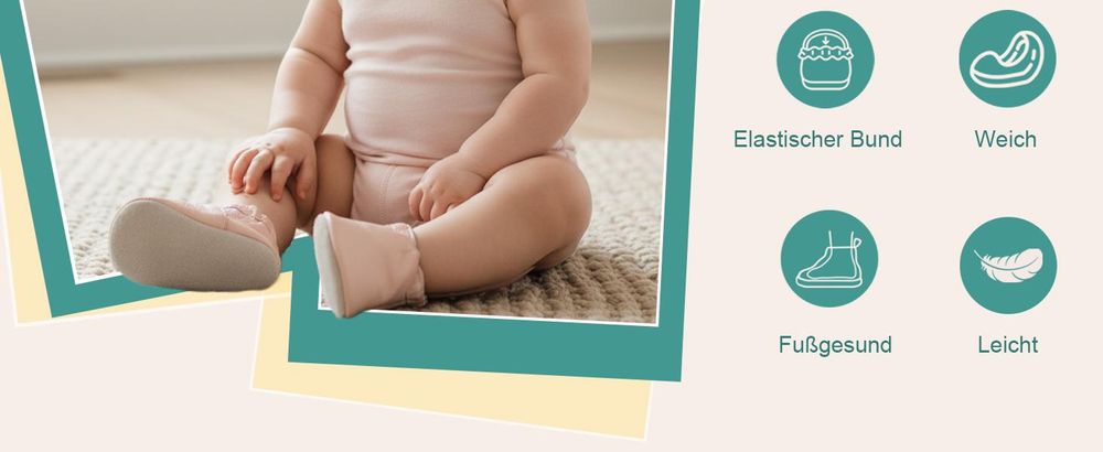 Bemesu Weiche Krabbelschuhe Jungen Mädchen Babyhausschuhe Schwarz 18/19EU
