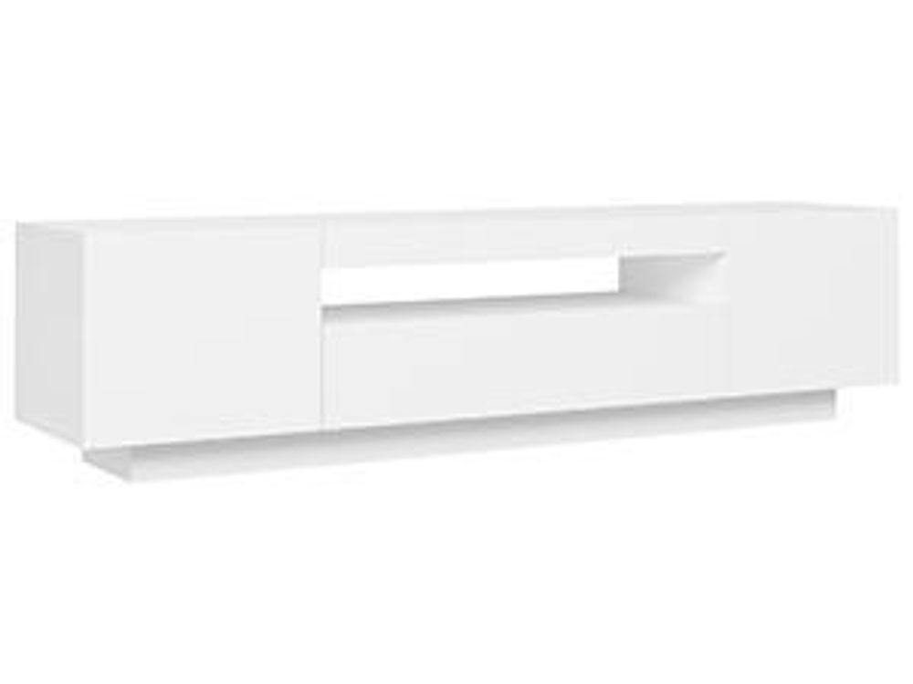 vidaXL TV-Schrank mit LED-Leuchten Weiß 160x35x40 cm