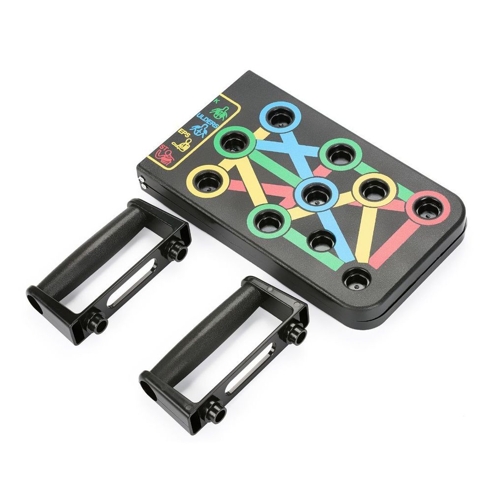 Multifunktionales Push-Up-Board mit abnehmbaren Griffen.
