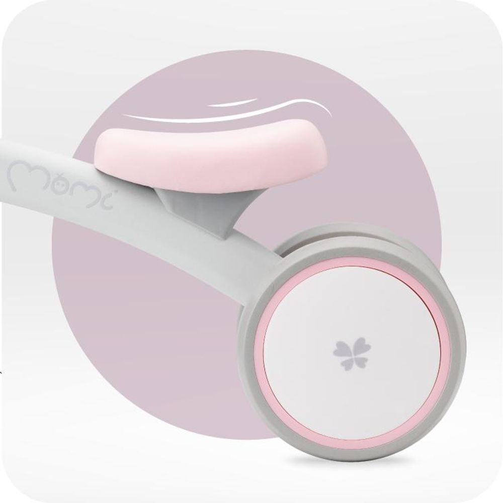 MoMi TEDI – Ultraleichtes Kinder Laufrad (1,35 kg) aus Aluminium, fördert Gleichgewicht, werkzeugfrei montierbar, ab 1 Jahr – Rosa