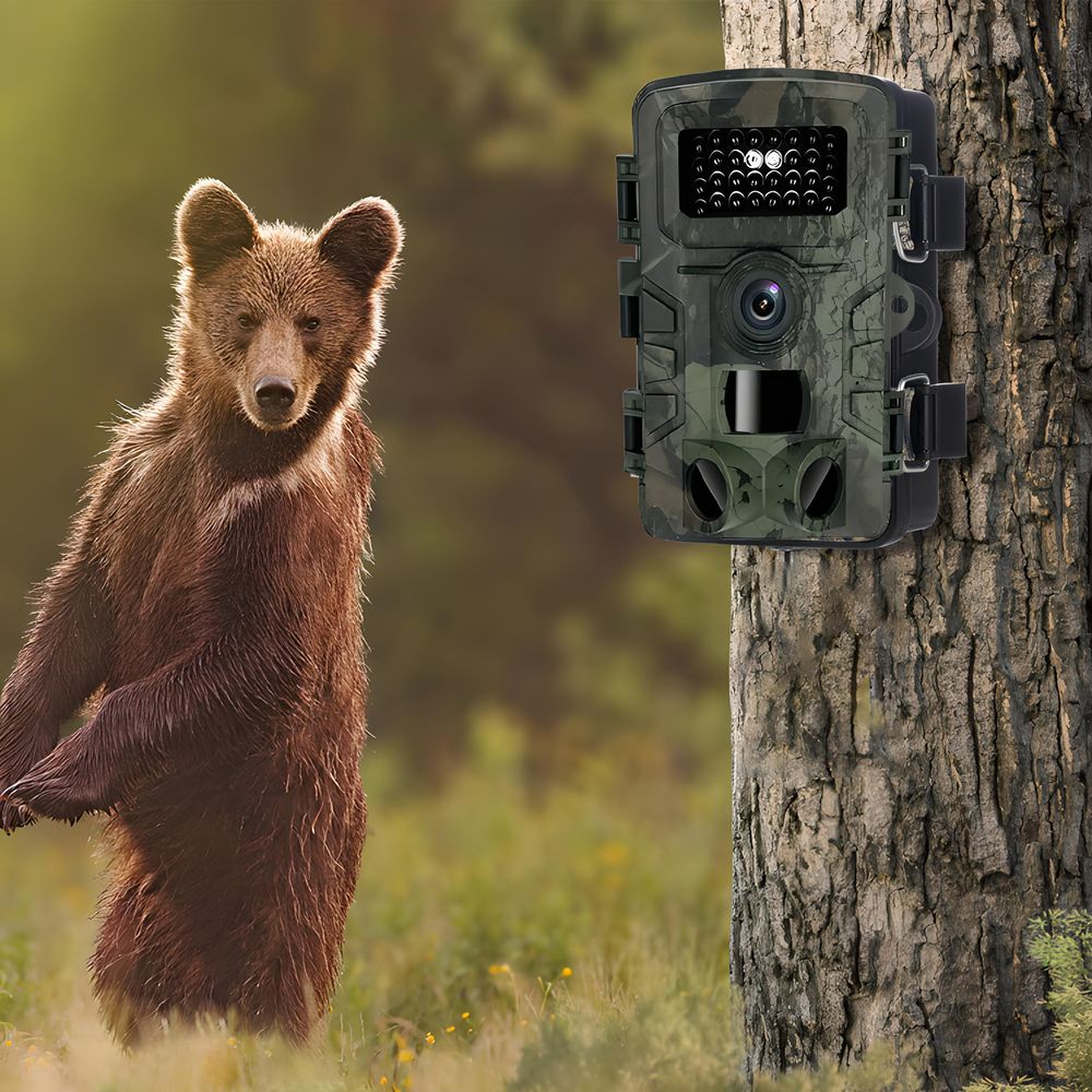 Outdoor Überwachungskameras Wildkamera Bewegungsaktivierte Bewegungsmelder Wildlife Kamera Nachtsicht Wasserdichte IP66 1080P Trail Hunting Retoo