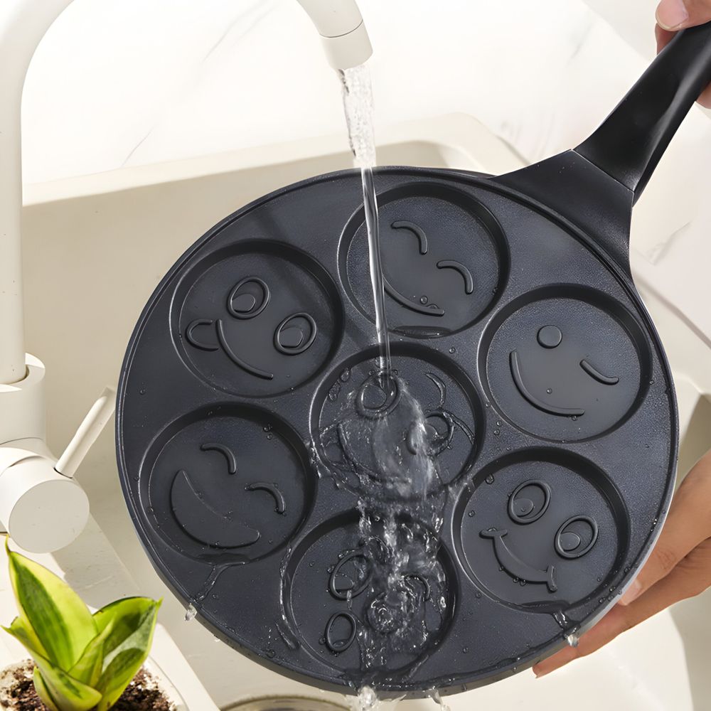 Smiley Emoji Pfannkuchen Pfanne Ø26cm Alu Guss Pancake Pfanne Bratpfanne Crepepfanne Antihaft Pfannkuchenpfanne Spiegeleipfanne Retoo