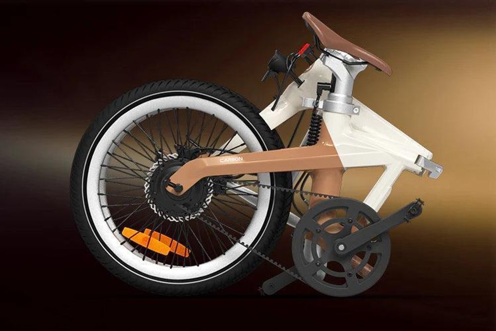 ADO E-Bike Air Carbon, elektrické kolo, skládací kolo, dámské/pánské elektrokolo, kolo, skládací kolo. Pohon řemenem, IPS LCD displej, GPS, aplikace ADO, 250W