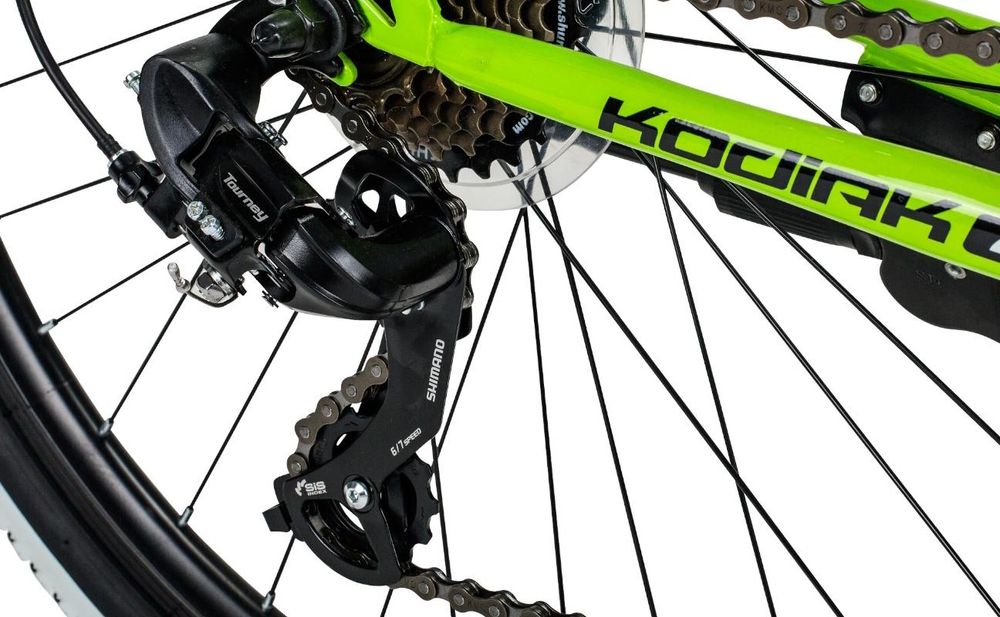 Bergsteiger Kodiak 24 Zoll Kinderfahrrad, geeignet für 8, 9, 10, 11 Jahre, Scheibenbremse, Shimano 21 Gang-Schaltung, Mountainbike mit Vollfederung, Jungen-Fahrrad