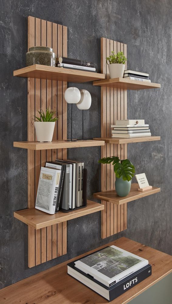 freiraum CORE Wandregal – Wandboard mit 3 Regalböden in Artisan Eiche Nachbildung