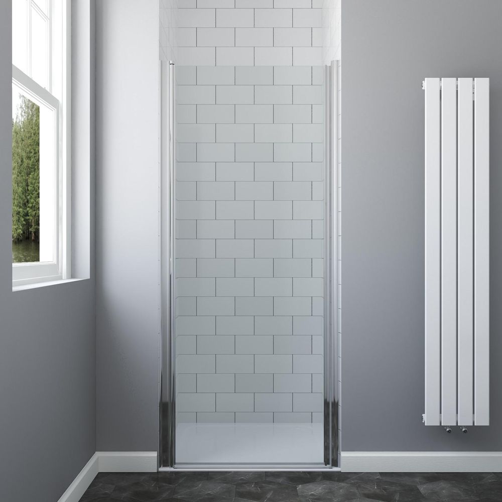 Nischentür Duschtür 86x188,5 cm Duschkabine Pendeltür aus 6 mm ESG Sicherheitsglas, rahmenlose Duschwand – Schwingtür für Duschabtrennung