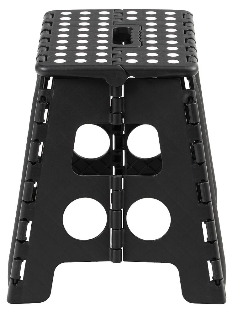 FURNIFY® Klapphocker QUICKSTEP Haushaltshocker | Faltbarer Tritthocker Klapptritt | Schwarz