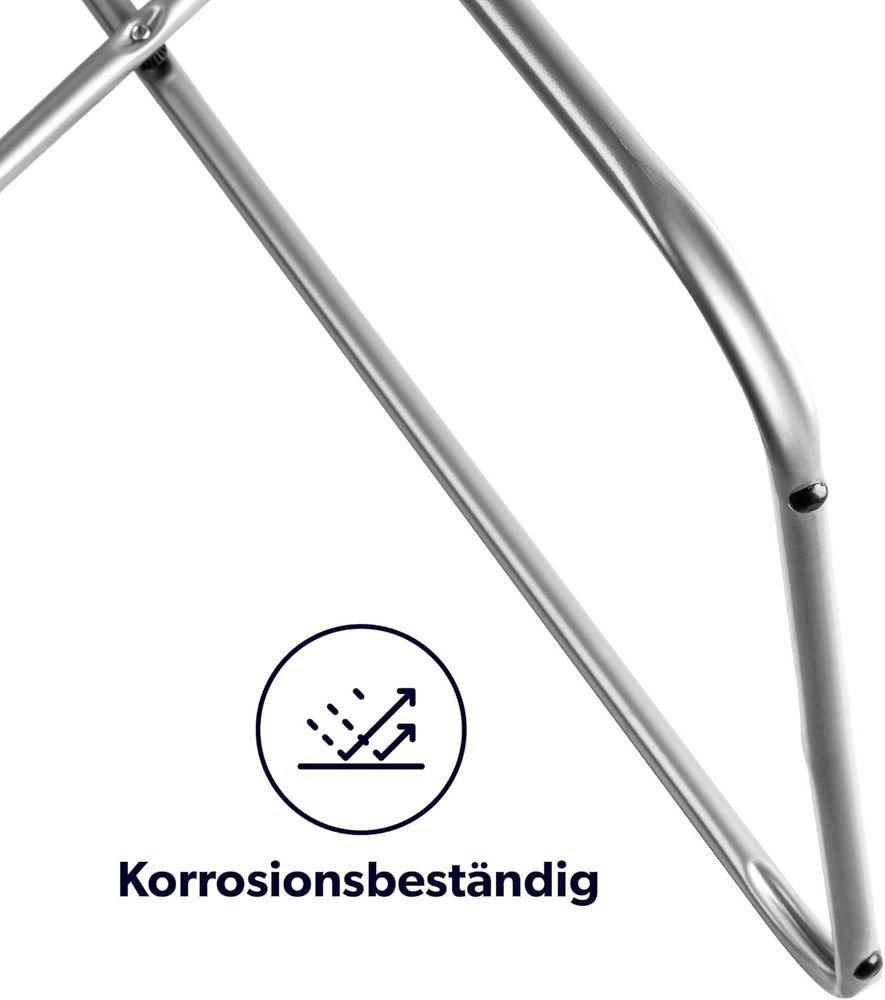 KADAX Wäscheständer "Sanna", Wäscheflügeltrockner, 171 cm, Silber