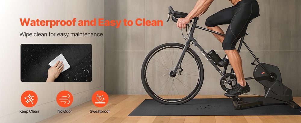 VEVOR Laufbandmatte für Teppichboden Bodenschutzmatte (90 x 200 cm) für Sportgeräte 4 mm dick, Trainingsgerätematte für Laufbänder Ellipsentrainer Rudergerät, hochdichter PVC-Bodenschutz