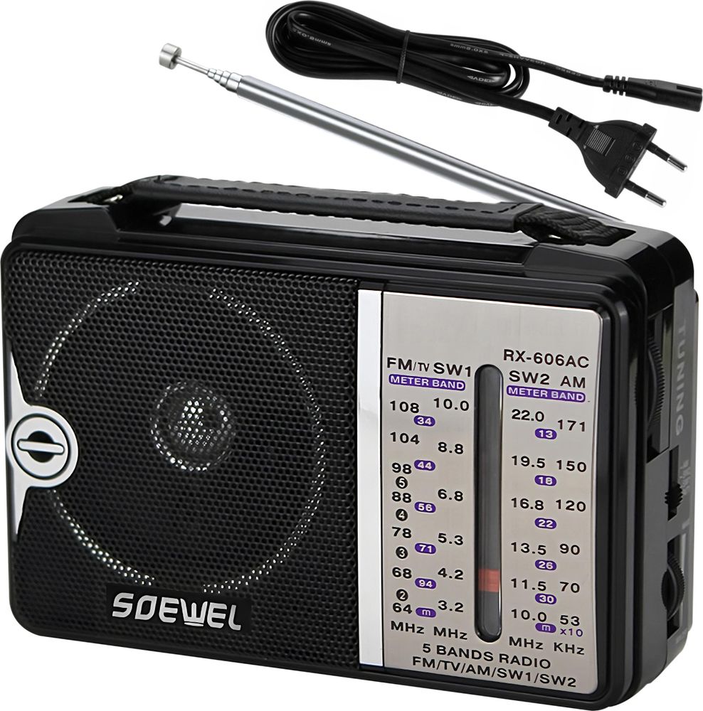 Radio mit Netzstecker und Batteriebetrieb