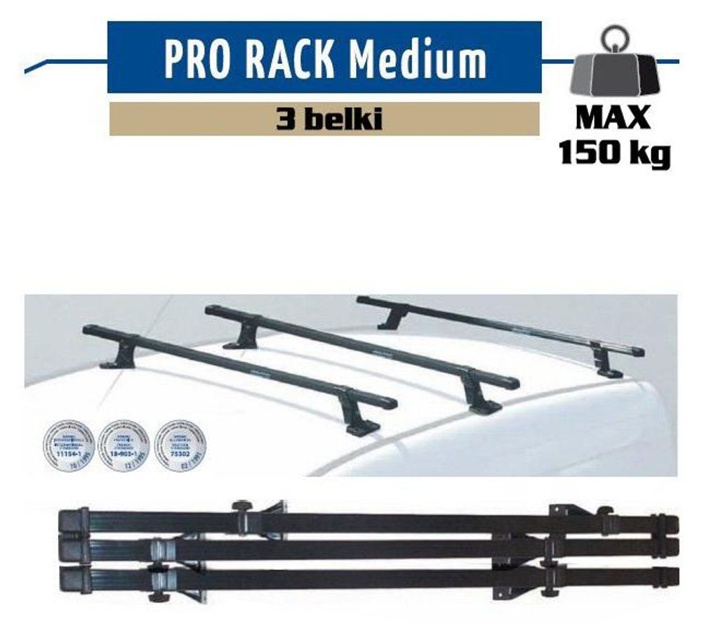 Dachträger Mont Blanc Pro Rack 312 Opel Vivaro II 2015- Renault Trafic III 2015-