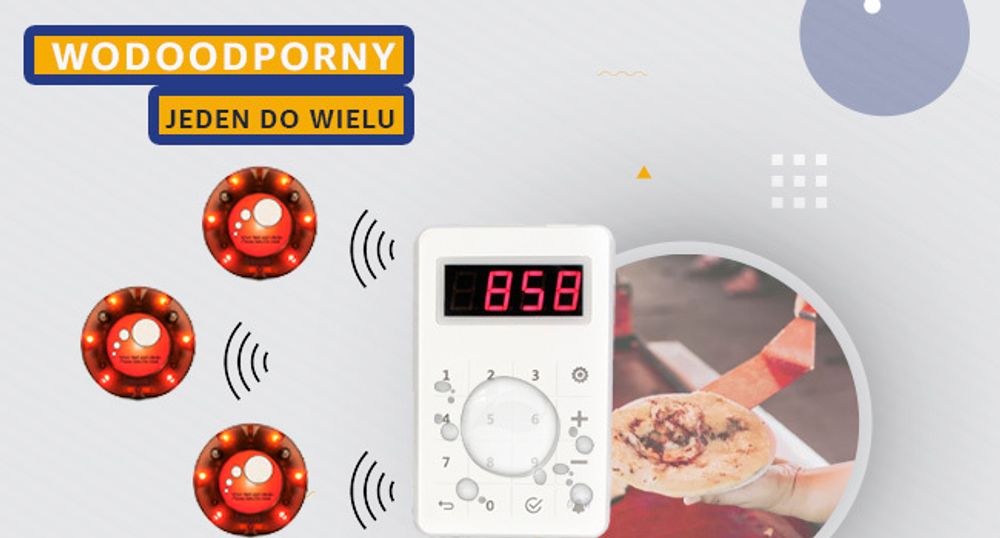 System przywoławczy Retekess TD158, 30 pagerów restauracyjnych, zewnętrzny 500M, wyświetlacz LED, 4 tryby wywoływania, gastro pager do food trucka, hotelu, baru