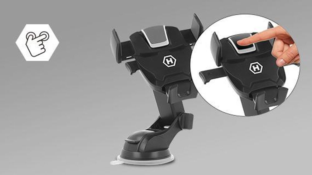 HAMMER-Handyhalterung für das Auto – stabiler, fester Halter für die Windschutzscheibe