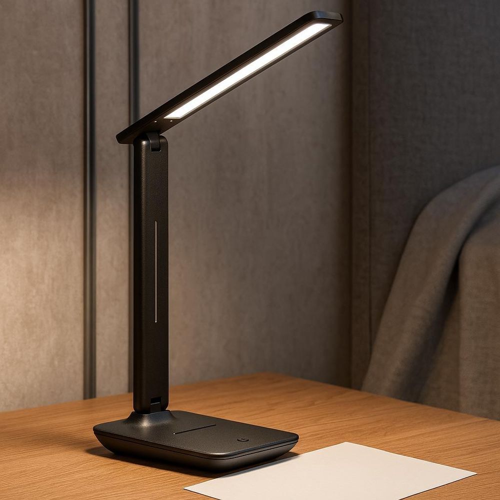 MasterLED LED Schreibtischlampe 5W Schwarz, Dimmbar CCT 3000-6500K, Touch USB-C