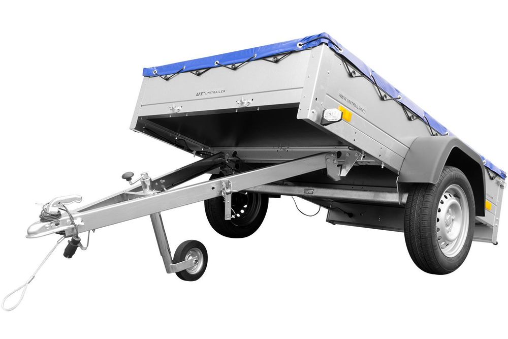 Garden Trailer 201 KIPP mit Flachplane, Stützrad und Planenträgern