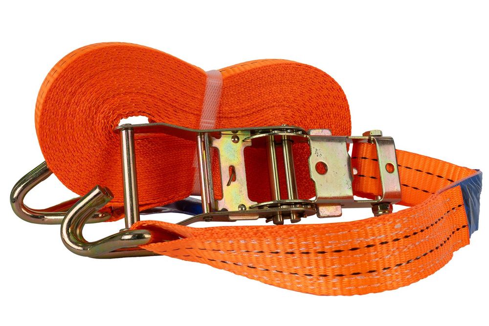 UNITRAILER Spanngurt mit Ratsche 12m 35mm 2t Orange Zurrgurt für Anhänger zweiteilig