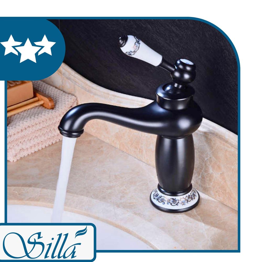 Silla, Schwarz, Armatur, Bad, Spültischarmatur, Wasserhahn Bad, Wasserhahn, Messing