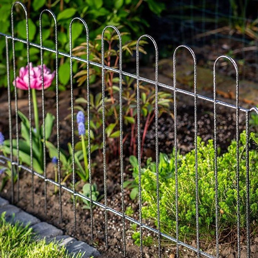 KADAX Gartengitter "Cassis", Gitter aus Stahlstab, pulverbeschichteter Gartenzaun, Zaun für Garten, 70 cm