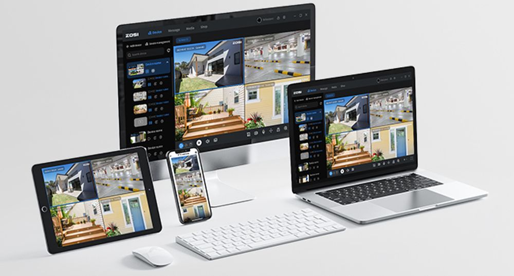 ZOSI 2K 3MP WiFi 6 Überwachungskamera Set Aussen, 8CH NVR mit 4 WLAN IP Kameras, 64GB SD-Karte, 2-Wege-Audio, Personen- und Fahrzeugerkennung für Haus